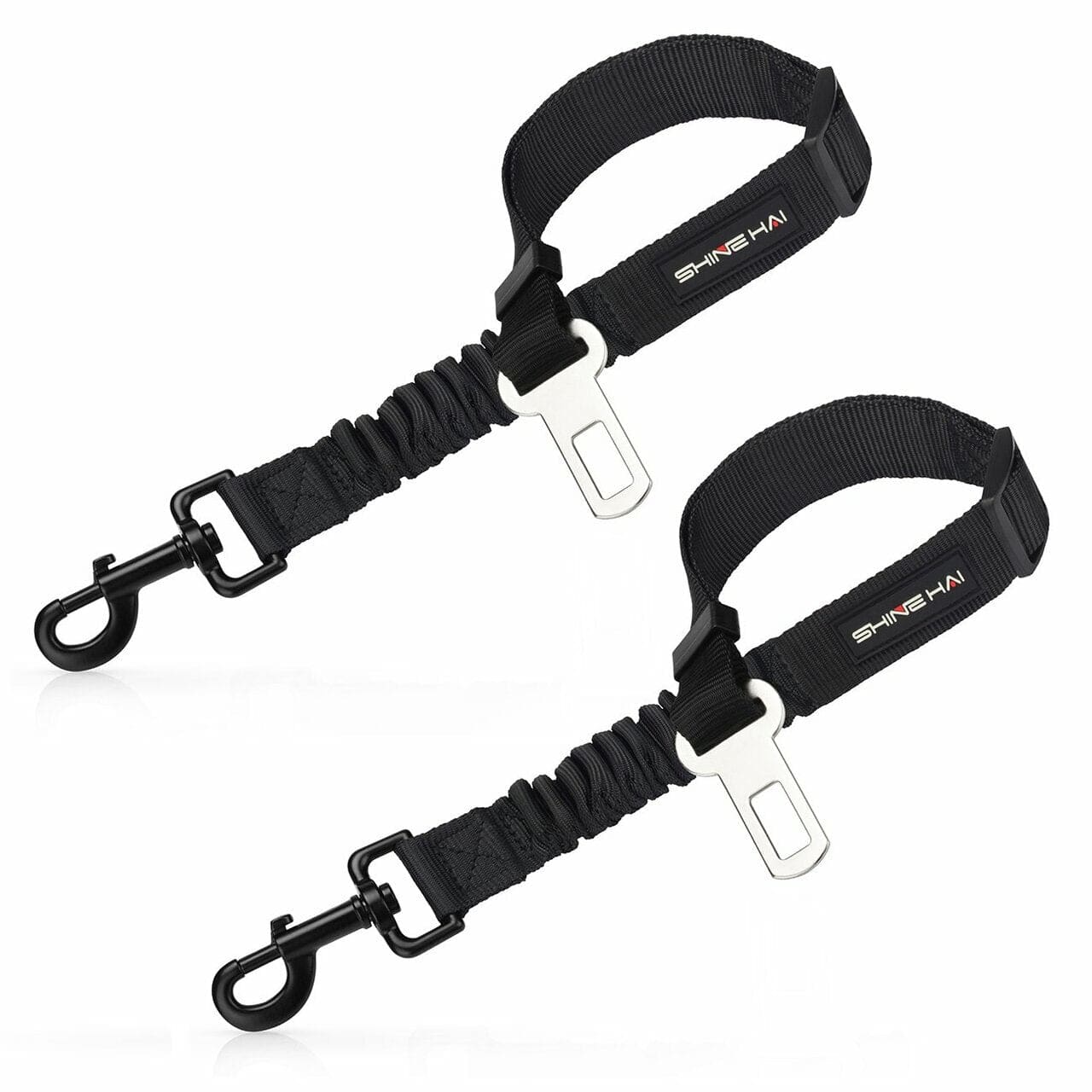 2 Pack Adjustable Dog Harness For Car Seatbelt Connector Restrain